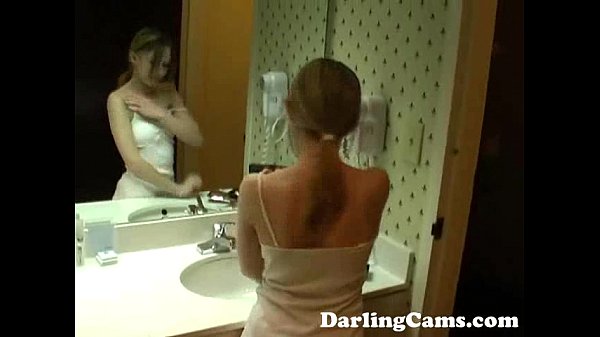Young 18YO Teen Masturbates in Hotel Bathroom - DarlingCams.com