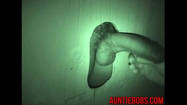 Auntie bob create a hidden gloryhole in a publi...