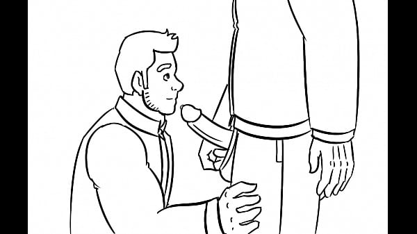Gay animated guy sucking a big dick