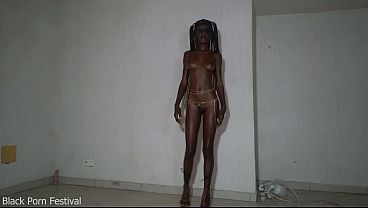 Download Video - Her dark skinned body is skinny and perfect her tits well shaped