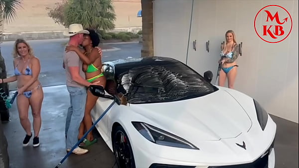 Blowjobs & Fucking at the Carwash with Kora Bell, Angel Minx & Duchess Coco
