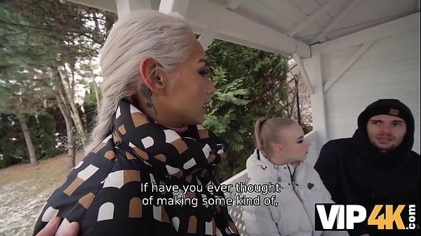 Download Video - VIP4K&period; Fucked a hot blonde in a threesome&comma; her boyfriend was cuckolding