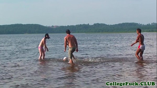 Real euro teen doggystyled outdoors