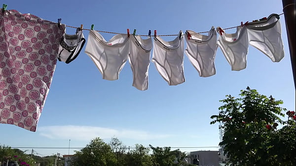 My briefs drying on the clothesline