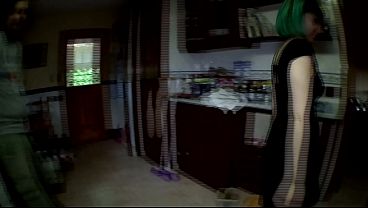 Beautiful purple haired teen fucked by a mature man until she screams