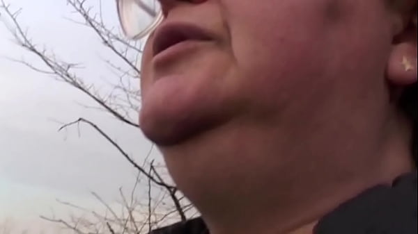 Milf's mouth was on my cock as we were walking around