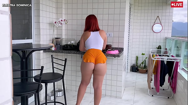 I hired this maid, she's hotter in person, those tight shorts are hot, I got excited