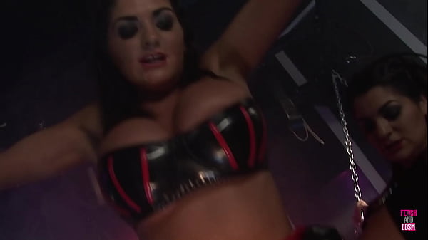 The lovely and super sexy twins with huge fake tits ride a guys cock