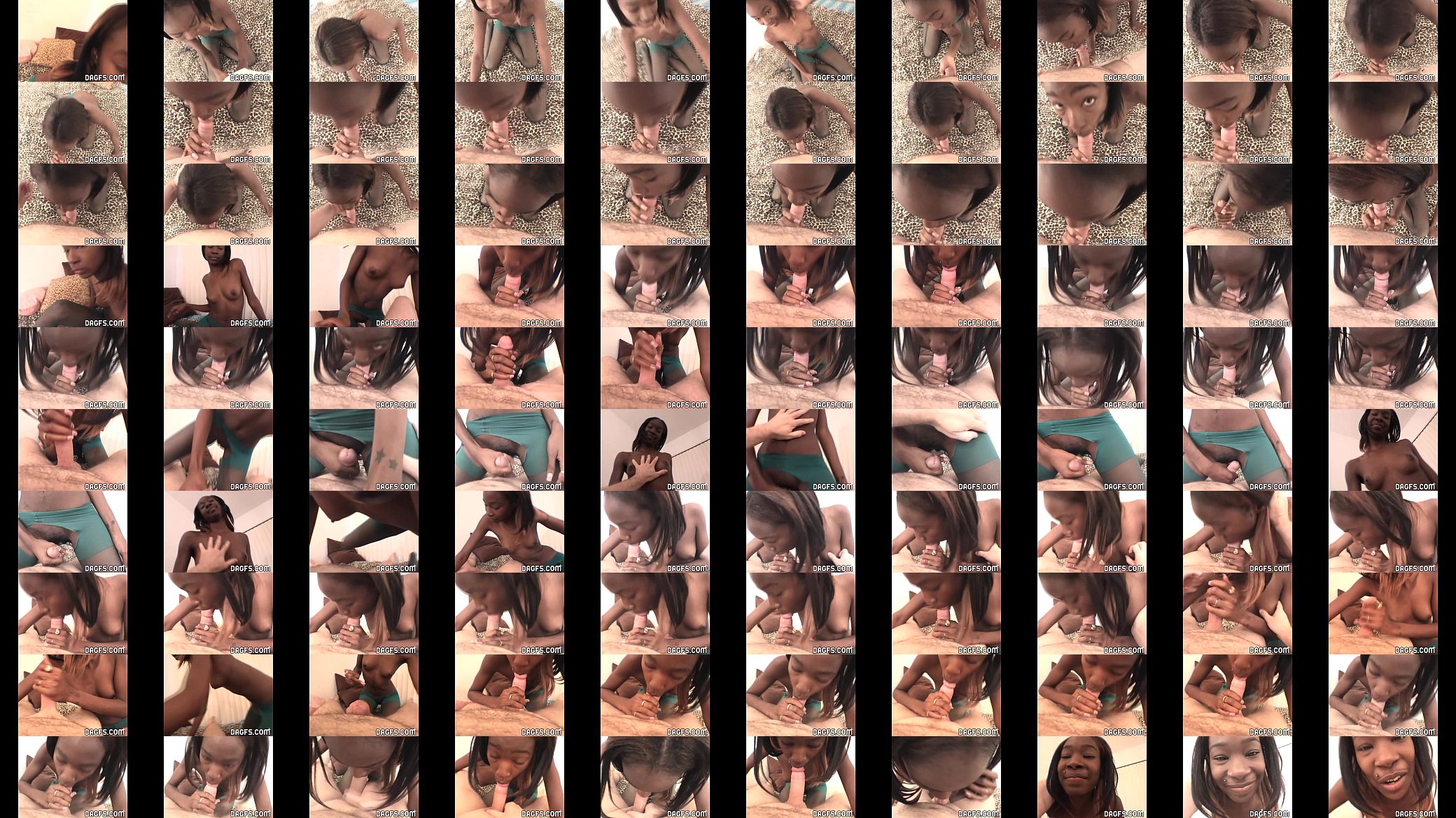 Pierced ebony teen girl enjoying the white meat 预览图