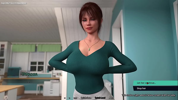Download Video - Summer Heat By Naughty Fox Games - Sneaky Quiet Sex With Huge Boobs MILF While Stepmom is in The Other Room