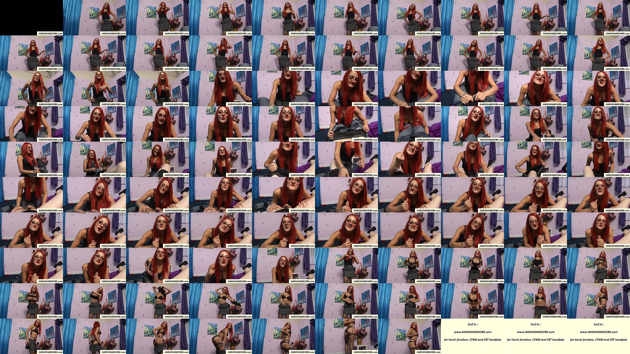 Hot redhead with glasses gives harsh handjob 预览图