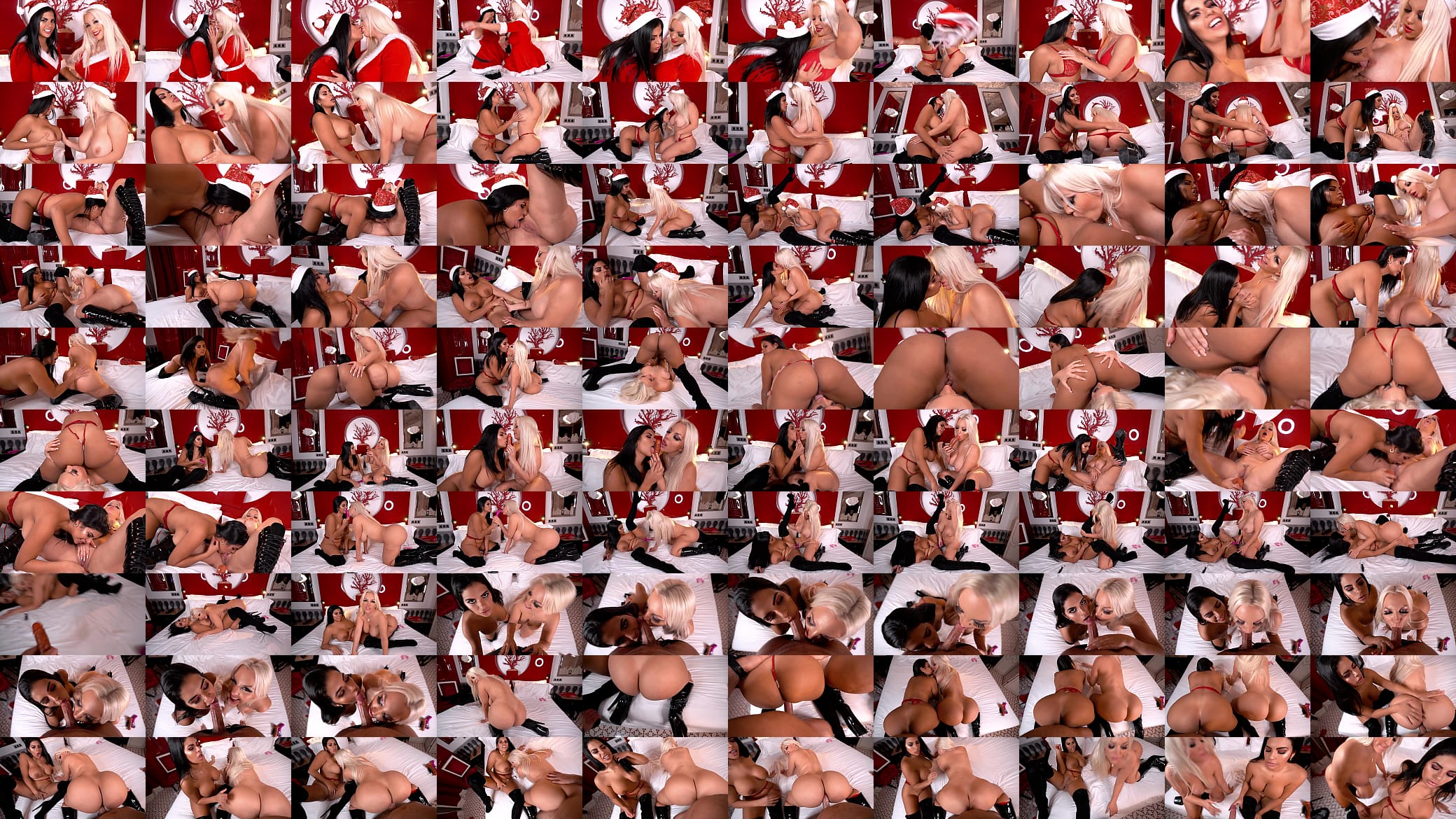 &iexcl;No todos los d&iacute;as son Navidad! Grabando Lesbico entre Pornstars acaba en el MEJOR TRIO SHEILA ORTGEA y BLONDIE FESSER! 预览图
