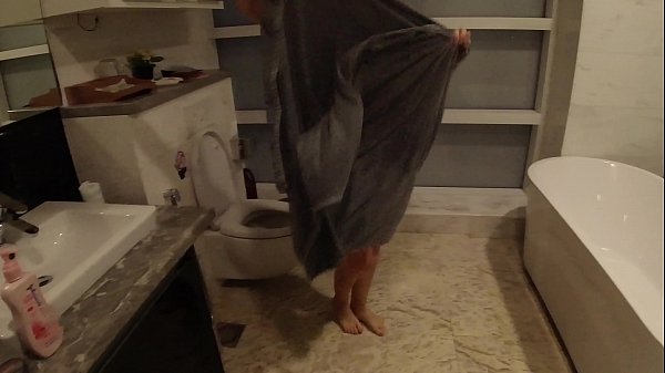 Download Video - Maintenance GUY spied me at bathroom door but i have caught him and he fucked me hard