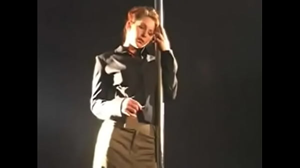 Hot pole dance on the road