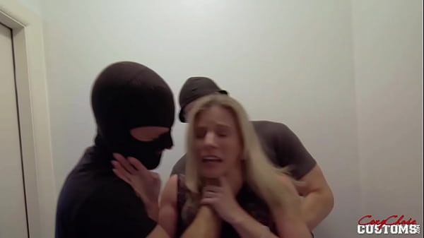 Cory Chase in Alone Milf is fucked by Two Guys