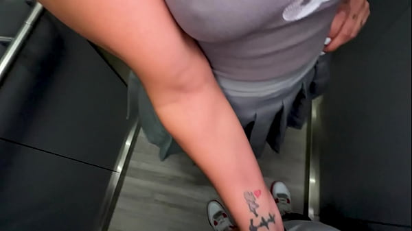 Download Video - Cuckold Neighbor Fucks Girl Next Door when she flirts with him in the Elevator&comma; POV and Cum in Mouth&excl; Kylei Ellish