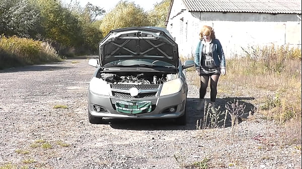 Download Video - Public sex&period; Sexy Milf Frina car broke down again&period; Random passer by guy helped to repair and fucked Frina with doggy style on hood of auto&period; Outdoor Outside Outdoors