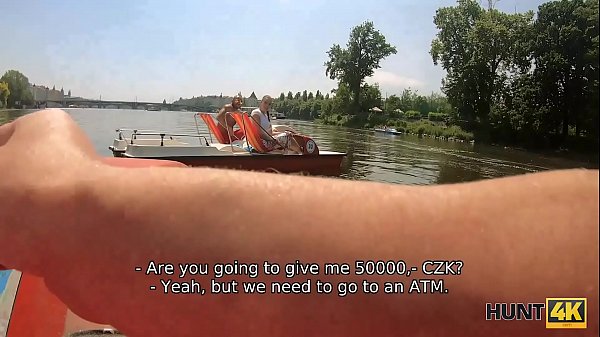 HUNT4K. Rich gentleman wants to touch boobs and drill cute pussy
