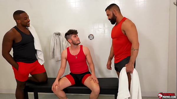 Muscular gym partners loves to put their fist inside Ace. Beefy daddies Dominic Pacifico and Micah Martinez are disappointed to discover that Ace Stallion has skipped out on yet another workout session.