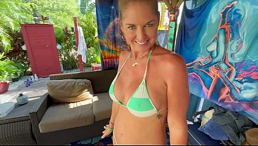 Facial In The Tiki With Bikini Nicole