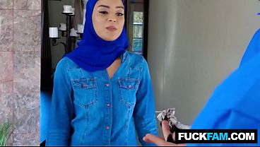 Hijabi Housewife Pays Move Labour with Threesome SEX Maya Bijou, Mike Mancini, Bambino