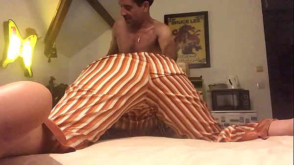 1313 (Ip Final) - Clothed Orange Satin Pants and Satin Panties, White Slut, Cream Lingerie, Fuck, Doggystyle, Blowjob, POV, Dirty French Talk