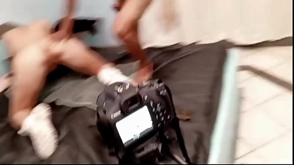 Kicking a lot on the black guy's dick