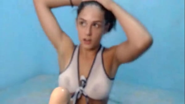 thumb sucking a dildo