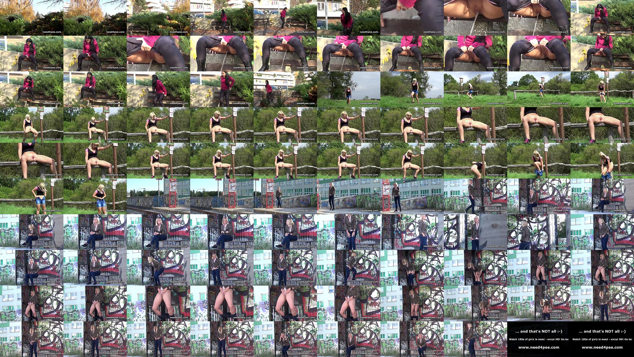 Hot blondes pissing on the side of the road 预览图