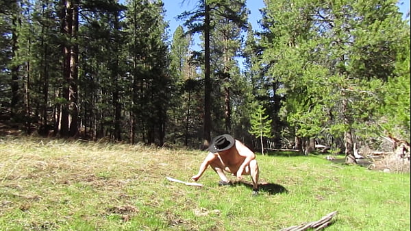Naked walk by the creek.