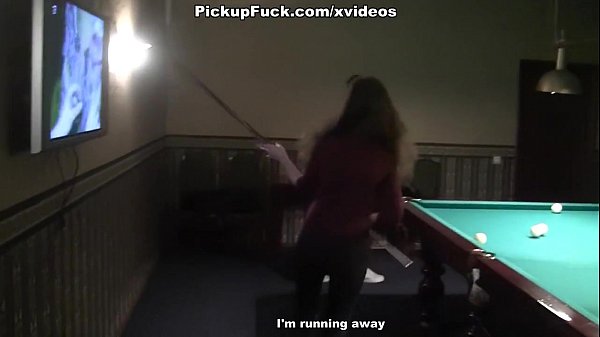 Woman with small tits fuck at pool