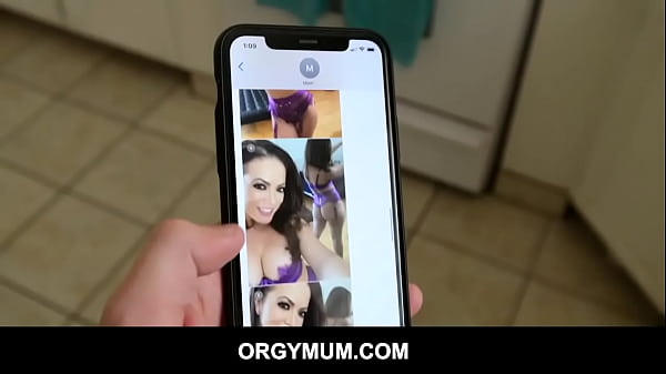 Sweet Step Milf Carmen Valetina exposing her hot pussy to her stepson