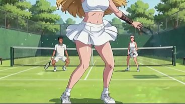 AI Generated Viking Goddess Falls Through Portal Into Sweaty Tennis Worship Animated