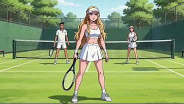 AI Generated Viking Goddess Falls Through Portal Into Sweaty Tennis Worship Animated