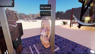 Met This PAWG Babe on Beach and FILLED Her (ROBLOX)