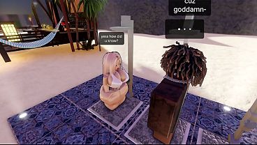 Met This PAWG Babe on Beach and FILLED Her (ROBLOX)