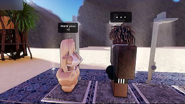Met This PAWG Babe on Beach and FILLED Her (ROBLOX)