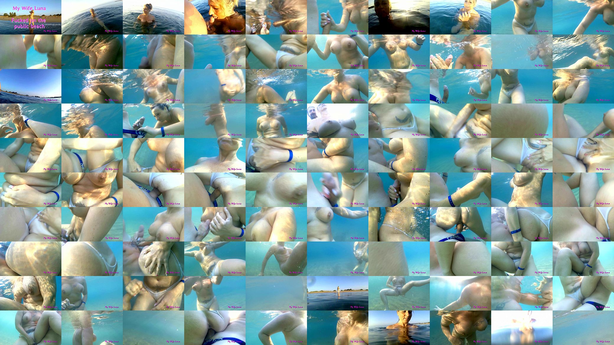 This Italian MILF wants cock at the beach in front of everyone and she sucks and gets fucked while underwater 预览图