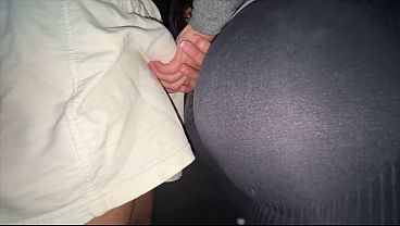 Big-assed girl grabs a stranger's cock in the store.