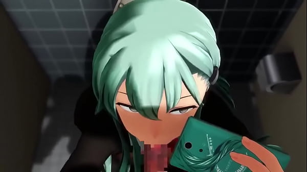  Hatsune Miku Gives A Blowjob At Bathroom