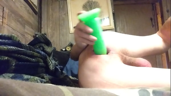 New greeny dildo anal fun