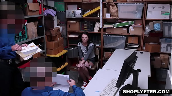 Two LP officers tag teamed teen thief Megan Sage in LP office after they caught her stealing merchandise