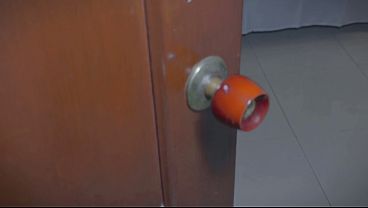 Young girl masturbates with a small dildo while being spied on by her stepbrother; boy is mounted by his stepsister and cums with a thrust