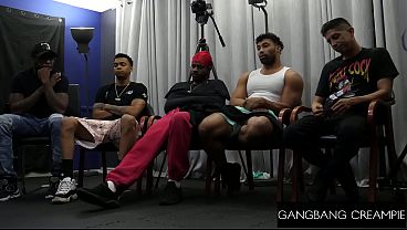 GANGBANG CREAMPIE - Tiny Khloe Mendoza Gangbang Is Stripped & Filled Hard