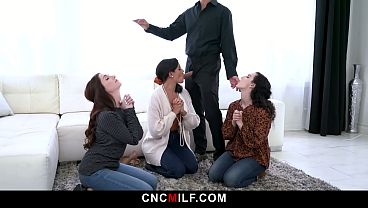 Three Wives Aria Carson, Lyra Lockhart and Penny Barber Service Calvin Hardy's Cock All Day