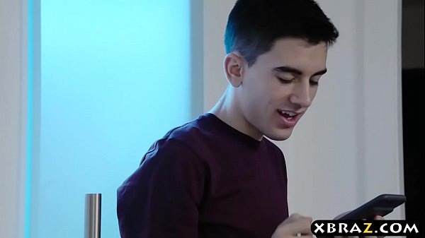Mature stepmom spied on by a young guy who loves her tits