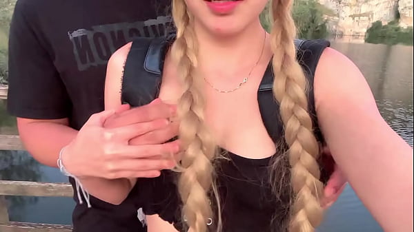Download Video - I meet a stranger in the jungle and ask him to touch my cute pink pussy and I squirt