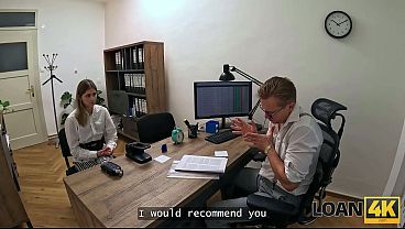 LOAN4K. Rough sex with a young student on the table