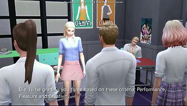 Hot Teacher Teaches Her Amateur Students About Threesomes - sims 4 - 3D Hentai