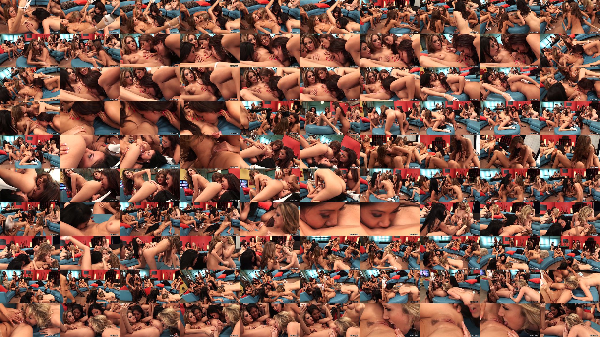 Group of big tits lesbians eating each others pussies 预览图